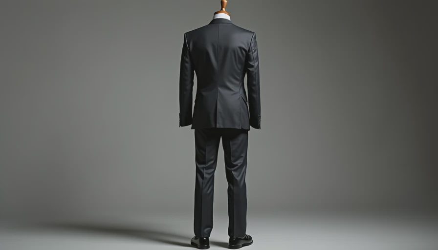 Properly fitted dark suit for formal occasions like funerals