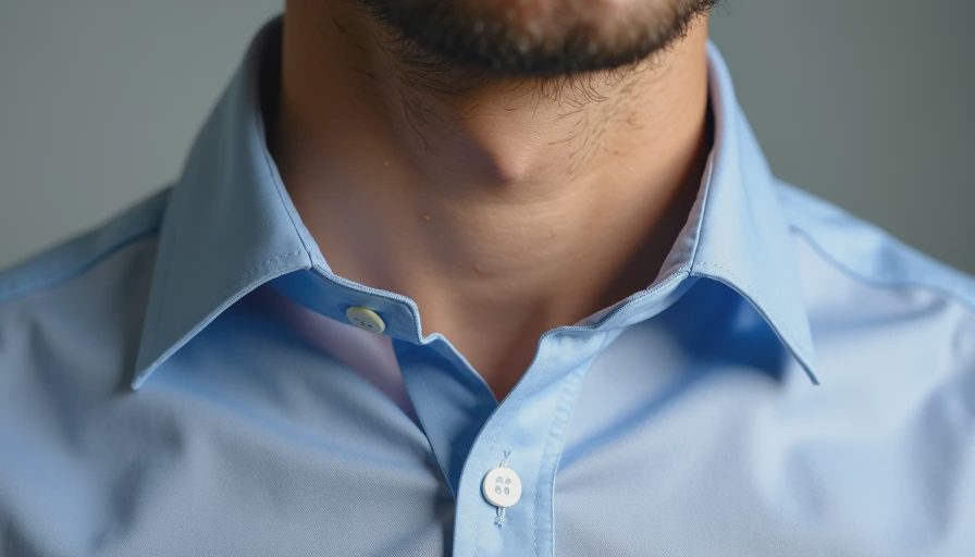 Demonstration of correct two-finger dress shirt collar fit test