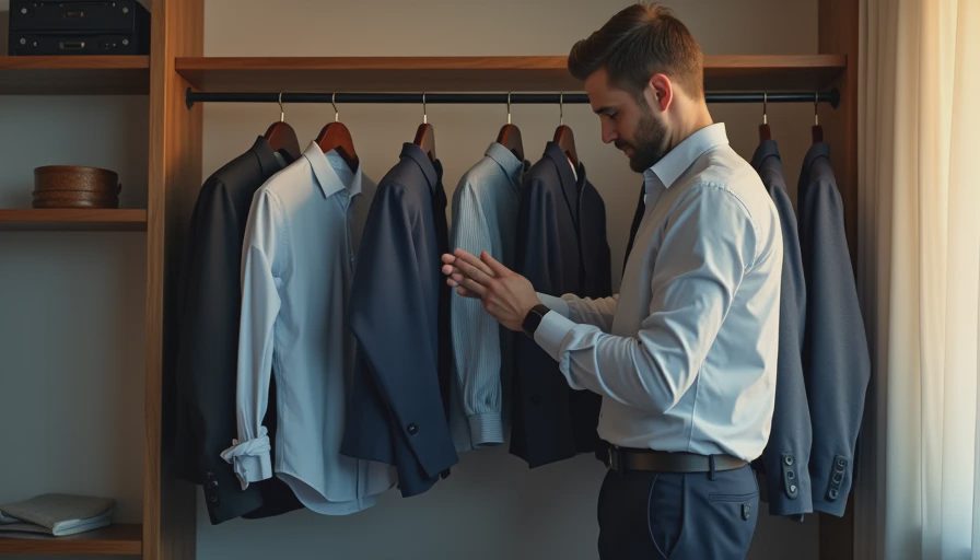 Visual context for mens business casual outfits
