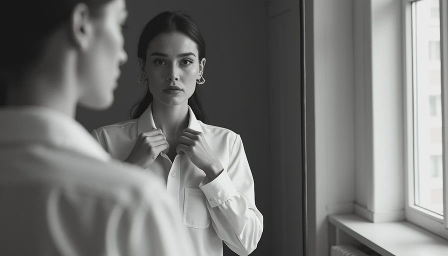 Visual context for white work shirts