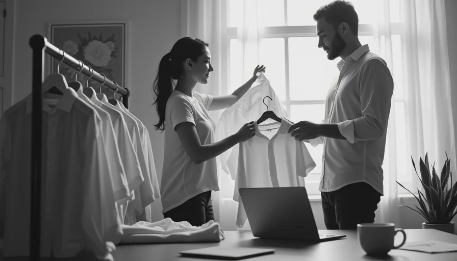 Illustration for white work shirts