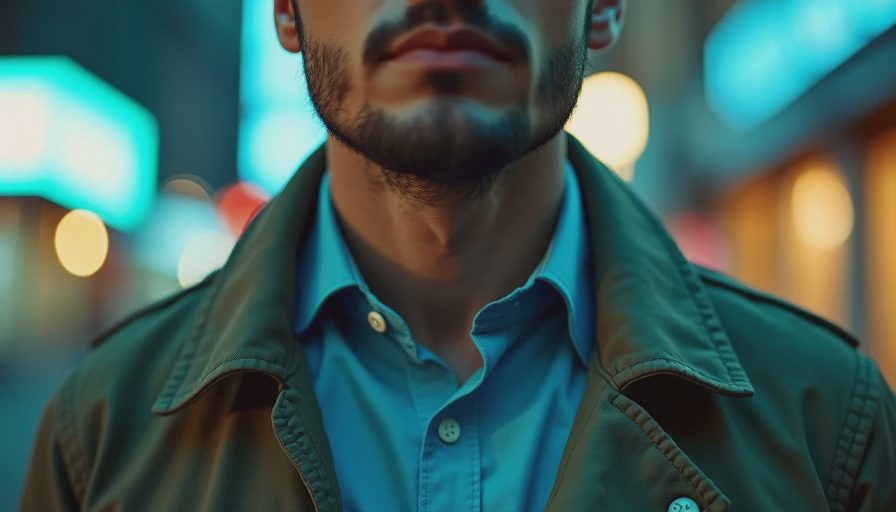 Visual context for corporate casual attire for men