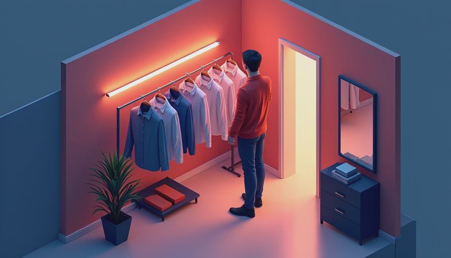 Visual context for dress shirt fit guide