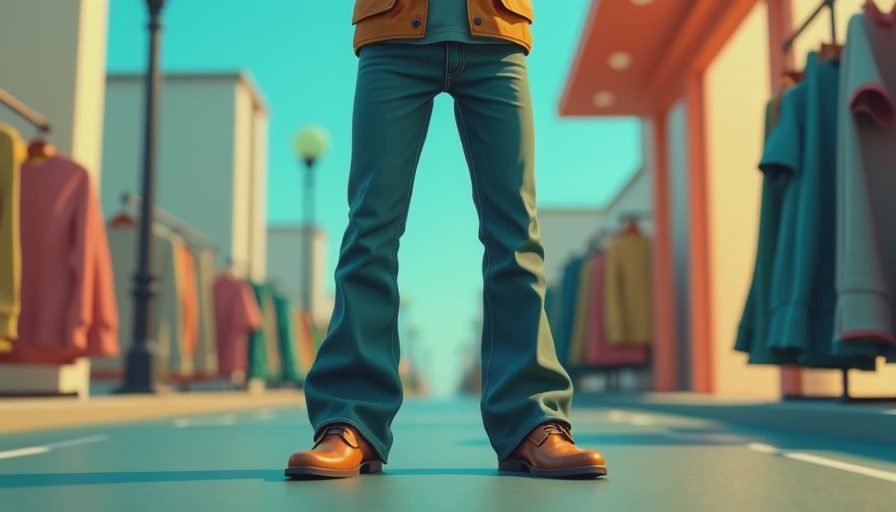 Visual context for flared jeans men