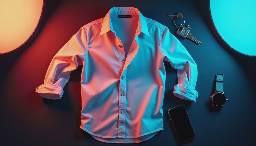 Illustration for unbuttoned shirt