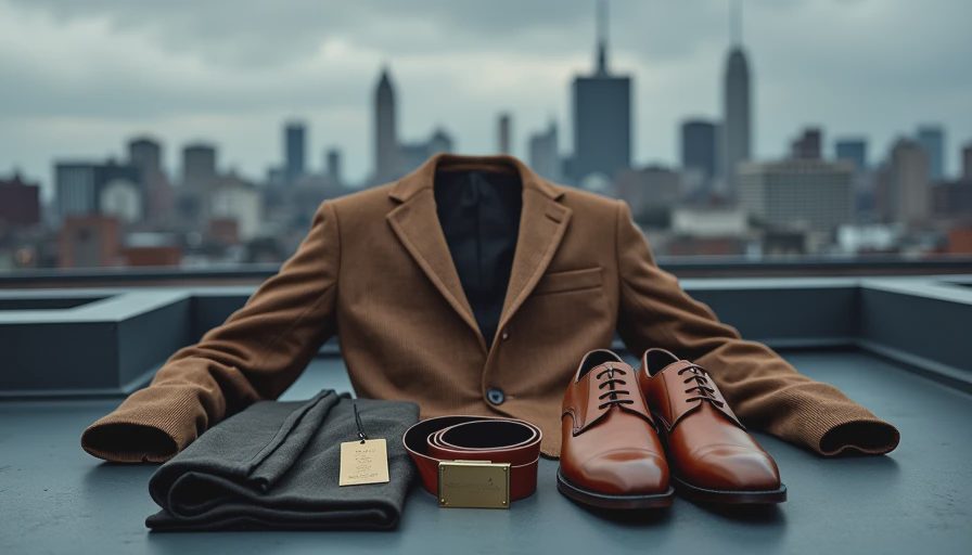 Illustration for brown outfit men