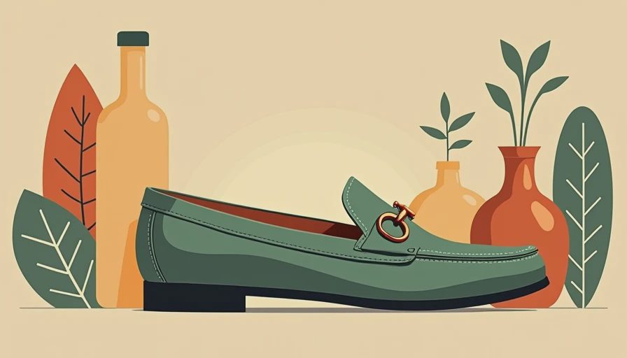 Illustration for loafer with horsebit